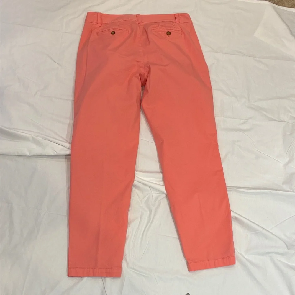 Talbots Coral-Orange Chino Trousers - Picture 7 of 9